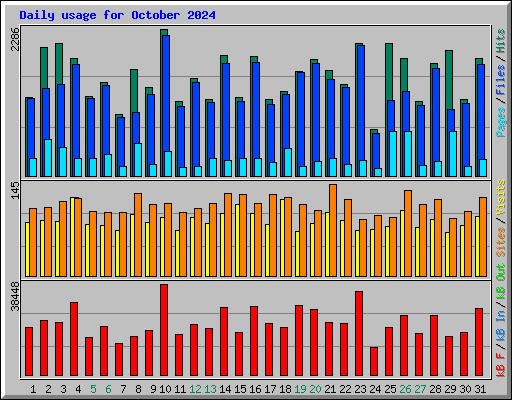 Daily usage for October 2024