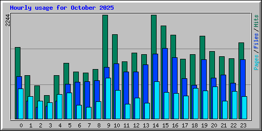 Hourly usage for October 2025