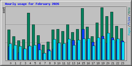 Hourly usage for February 2026