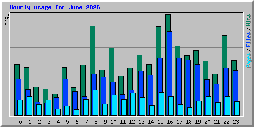 Hourly usage for June 2026